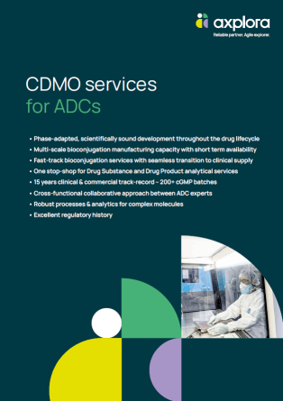 Axplora CDMO services for ADCs brochure cover